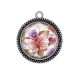 Pendentif Cabochon Argent - papillon
