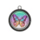 Pendentif Cabochon Argent - papillon