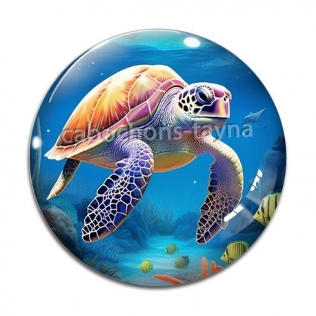 Cabochon Verre - tortue