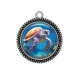 Pendentif Cabochon Argent - tortue