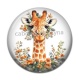 Cabochon Résine - girafe
