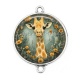 Connecteur Cabochon Argent - girafegirafe