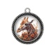 Pendentif Cabochon Argent - girafe