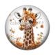 Cabochon Résine - girafe