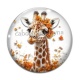 Cabochon Verre - girafe