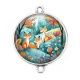 Connecteur Cabochon Argent - renard