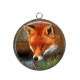 Pendentif Cabochon Argent - girafe