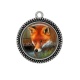 Pendentif Cabochon Argent - girafe