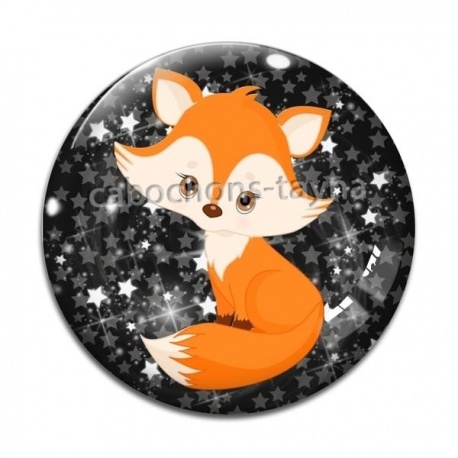 Cabochon Verre - renard