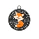 Pendentif Cabochon Argent - renard