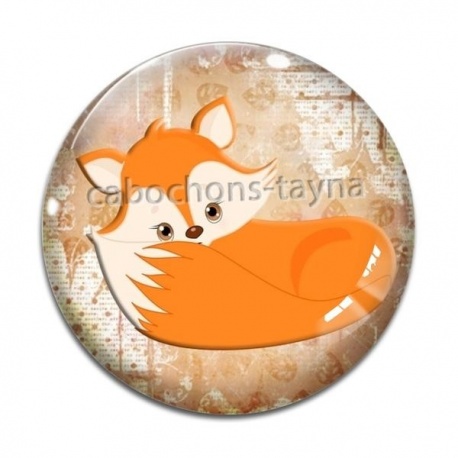 Cabochon Verre - renard