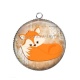 Pendentif Cabochon Argent - renard