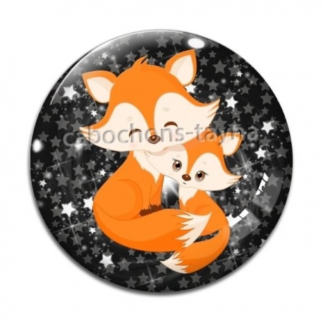 Cabochon Verre - renard