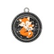 Pendentif Cabochon Argent - renard
