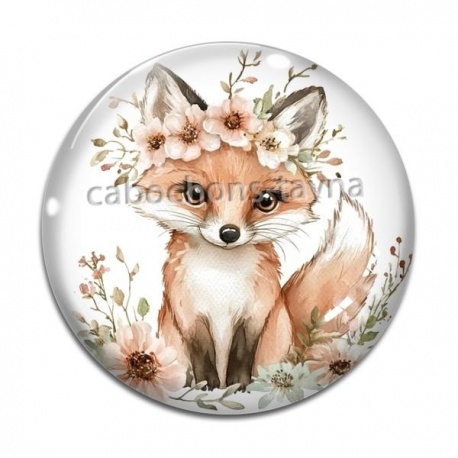 Cabochon Verre - renard