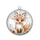 Pendentif Cabochon Argent - renard