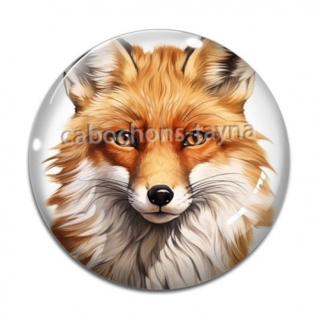 Cabochon Verre - renard