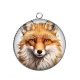 Pendentif Cabochon Argent - renard