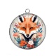 Pendentif Cabochon Argent - renard