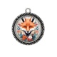 Pendentif Cabochon Argent - renard