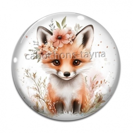 Cabochon Verre - renard
