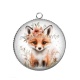 Pendentif Cabochon Argent - renard