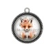 Pendentif Cabochon Argent - renard