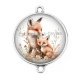 Connecteur Cabochon Argent - renard