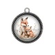 Pendentif Cabochon Argent - renard