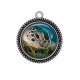 Pendentif Cabochon Argent - tortue