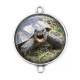 Connecteur Cabochon Argent - tortue