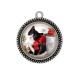 Pendentif Cabochon Argent - chat