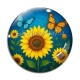 Cabochon Verre - tournesol