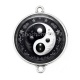 Connecteur Cabochon Argent - yin yang