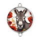 Connecteur Cabochon Argent - ane