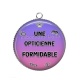 Pendentif Cabochon Argent - une opticienne formidable