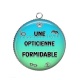 Pendentif Cabochon Argent - une opticienne formidable