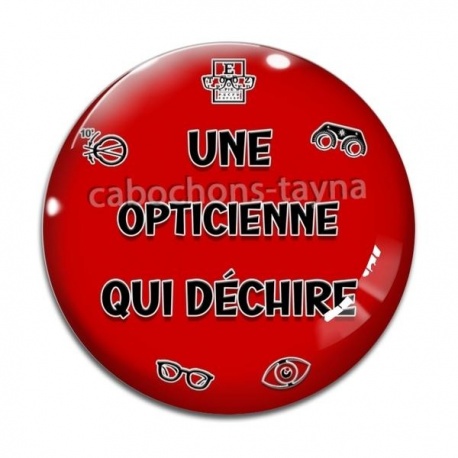 Cabochon Verre - une opticienne qui déchire