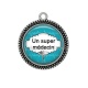 Pendentif Cabochon Argent - un super médecin