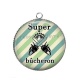 Pendentif Cabochon Argent - super bûcheron