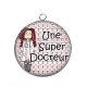 Pendentif Cabochon Argent - une super docteur