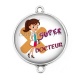 Connecteur Cabochon Argent - super docteur