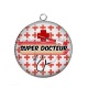 Pendentif Cabochon Argent - super docteur