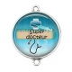Connecteur Cabochon Argent -  super docteur