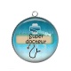 Pendentif Cabochon Argent -  super docteur