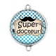 Connecteur Cabochon Argent - super docteur