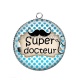 Pendentif Cabochon Argent - super docteur