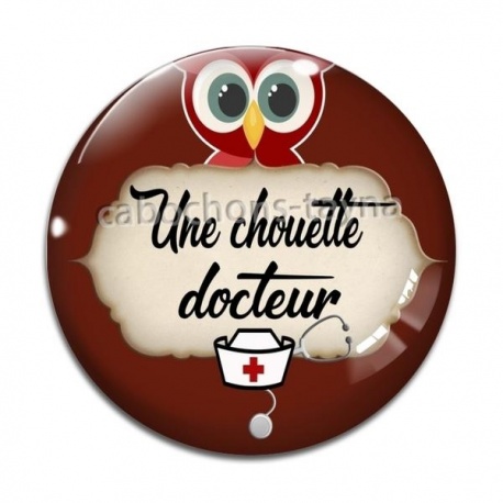Cabochon Verre - une chouette docteur