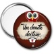 Miroir de poche - une chouette docteur