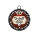 Pendentif Cabochon Argent - une chouette docteur